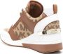 Michael Kors Dames Sneakers Georgie Trainer Wedge Beige Bruin ½ - Thumbnail 6