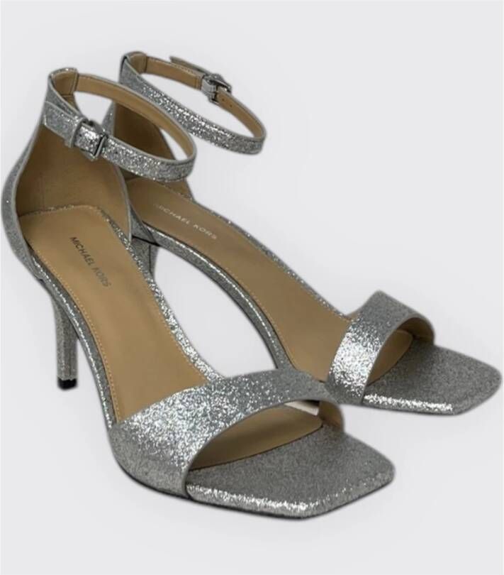 Michael Kors Zilveren Sandalen Elegante Stijl Gray Dames