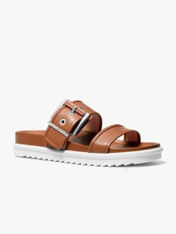 Michael Kors Stijlvolle Leren Loafers voor Mannen Brown Dames