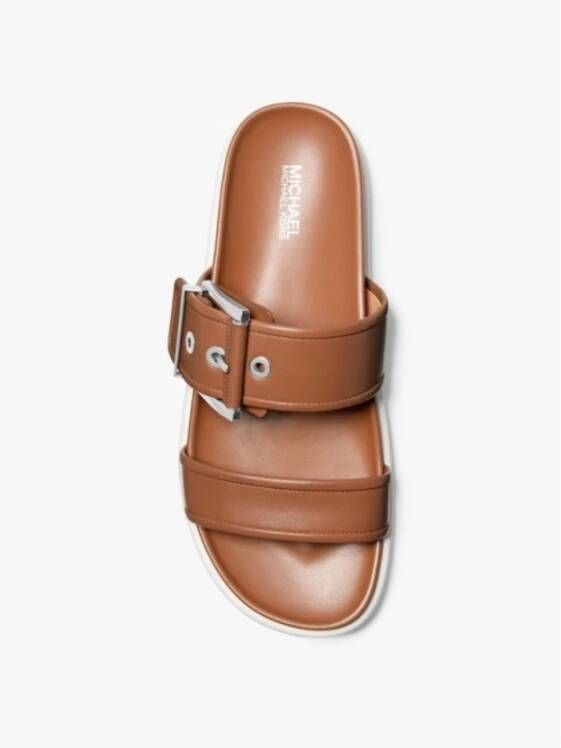 Michael Kors Stijlvolle Leren Loafers voor Mannen Brown Dames