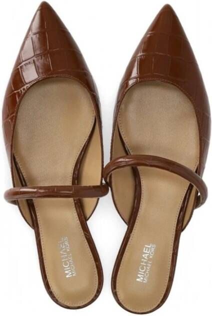 Michael Kors Stijlvolle Leren Schoenen Brown Dames