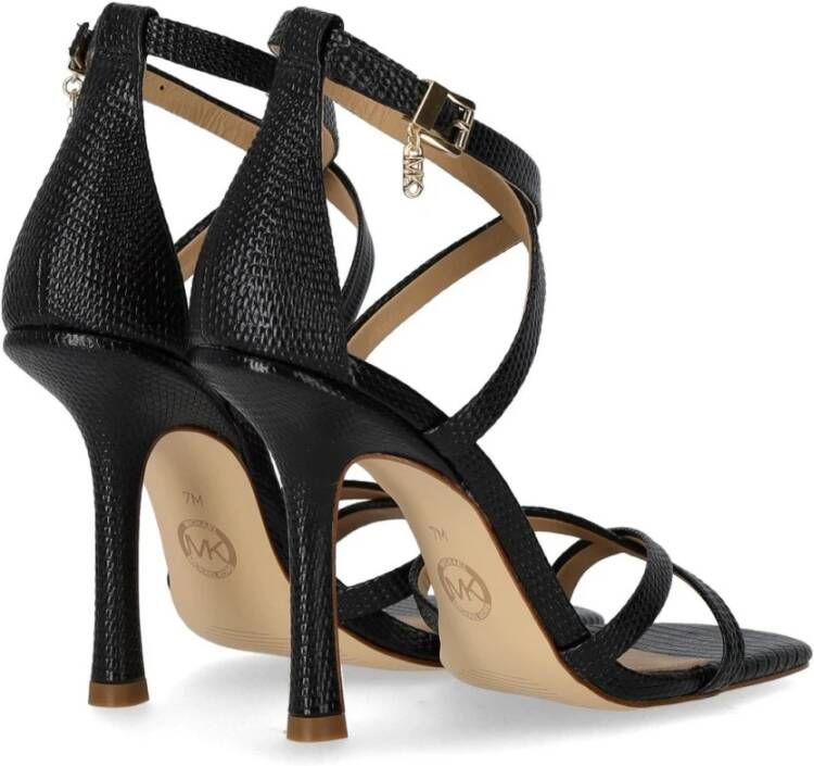 Michael Kors Strappy Zwarte Hakken Sandaal Black Dames