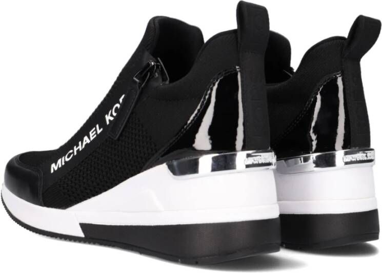 Michael Kors Wedge Trainer Sneakers Stijlvol Lichtgewicht Black Dames