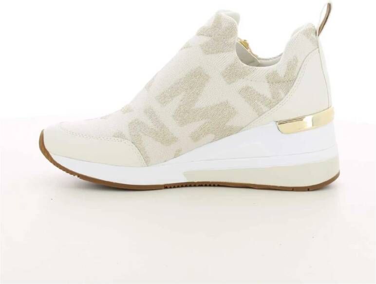 Michael Kors Willis Logo Stretch Breat Trainer Beige Dames