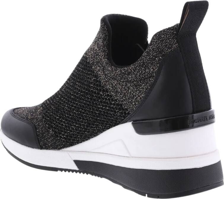 Michael Kors Willis Wedge Trainer Zwart Dames