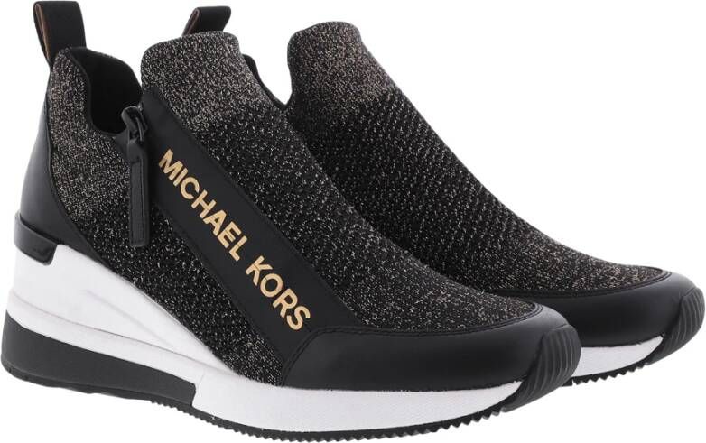 Michael Kors Willis Wedge Trainer Zwart Dames