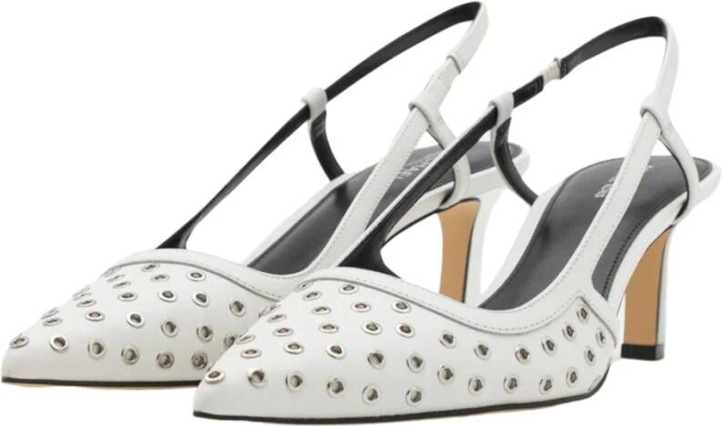 Michael Kors Witte Alora Mid Slingback Pumps White Dames