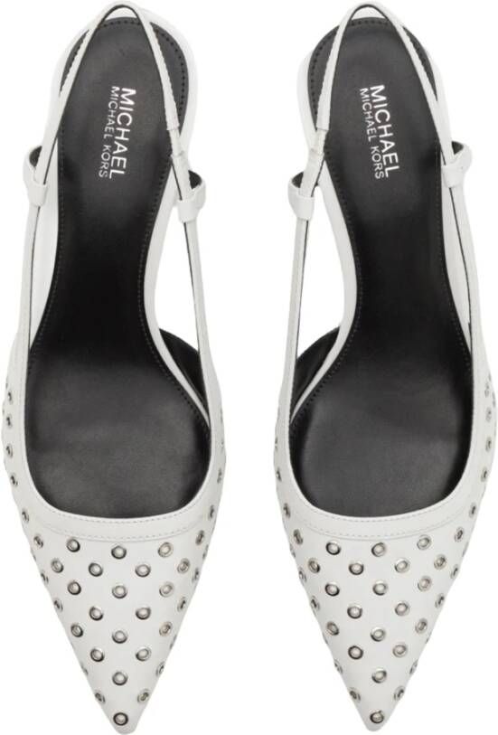 Michael Kors Witte Alora Mid Slingback Pumps White Dames