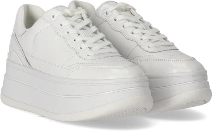 Michael Kors Witte leren wedge sneaker White Dames