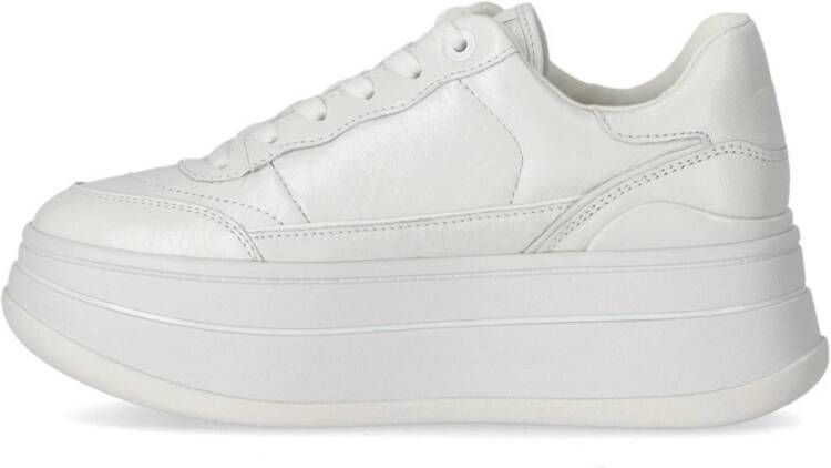 Michael Kors Witte leren wedge sneaker White Dames