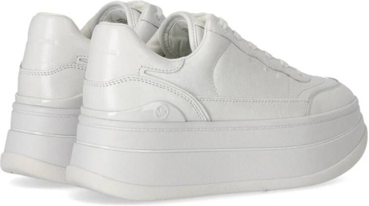 Michael Kors Witte leren wedge sneaker White Dames