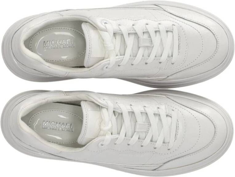 Michael Kors Witte leren wedge sneaker White Dames