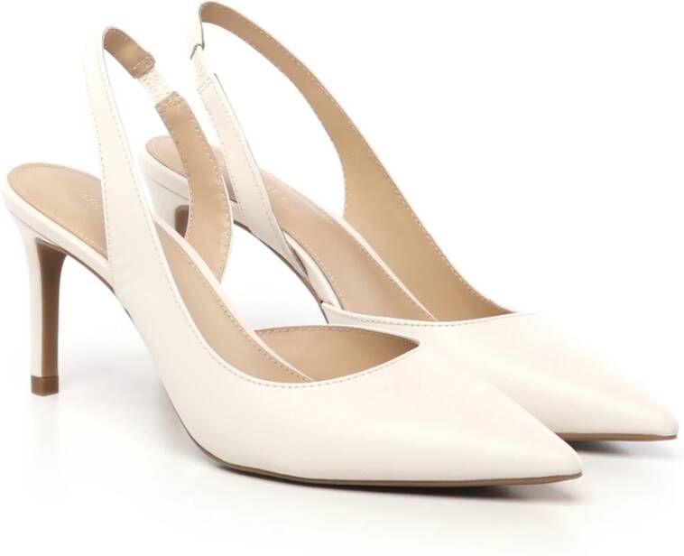 Michael Kors Witte puntige platte schoenen stiletto hak White Dames