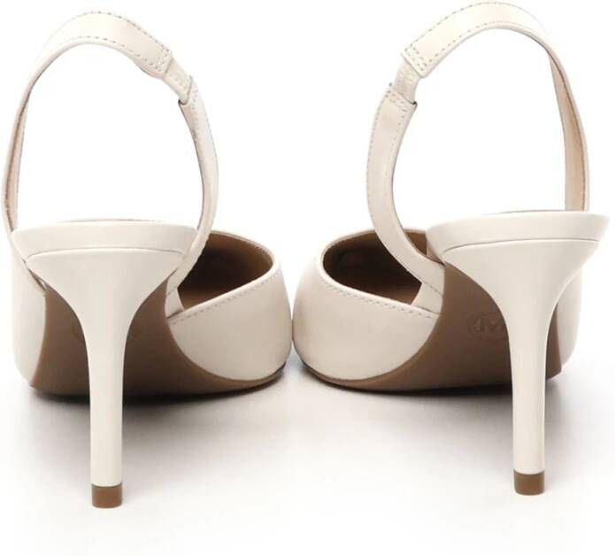 Michael Kors Witte puntige platte schoenen stiletto hak White Dames