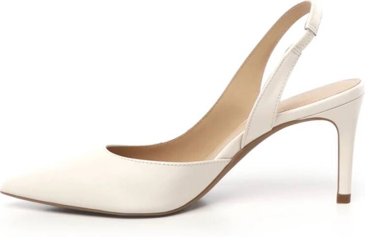 Michael Kors Witte puntige platte schoenen stiletto hak White Dames