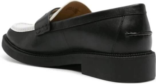 Michael Kors Zwarte leren Loafer Flats Black Dames