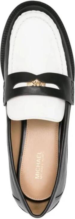 Michael Kors Zwarte leren Loafer Flats Black Dames