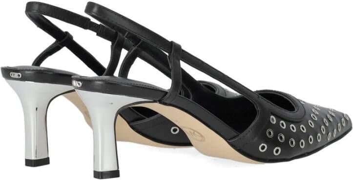 Michael Kors Zwarte Alora Slingback Pump met Eyelets Black Dames