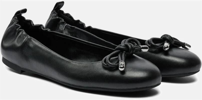 Michael Kors Zwarte Astra Ballerina Leren Schoenen Black Dames