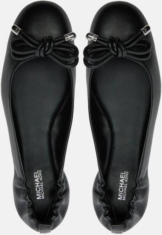 Michael Kors Zwarte Astra Ballerina Leren Schoenen Black Dames