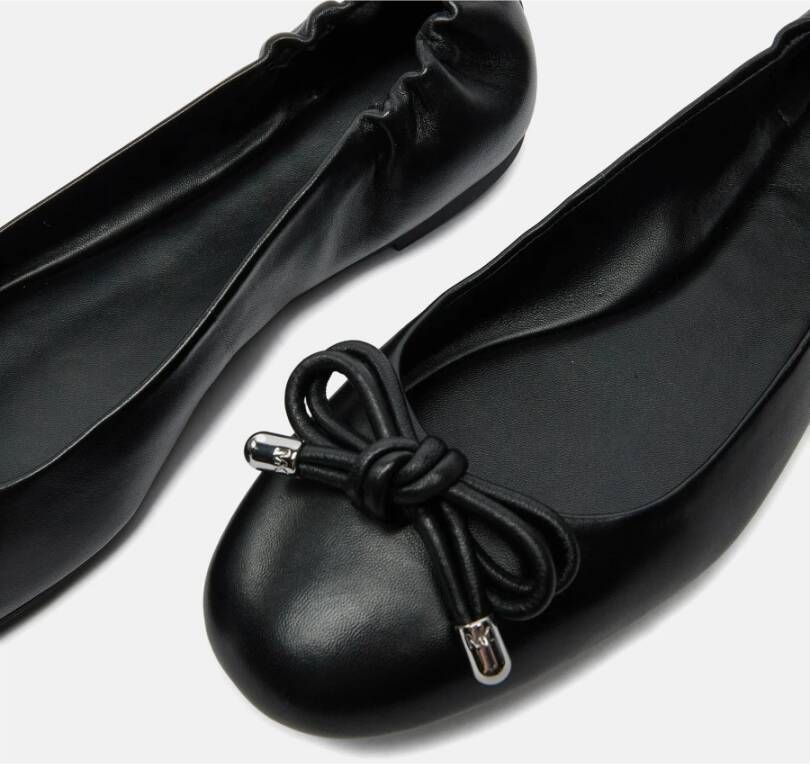 Michael Kors Zwarte Astra Ballerina Leren Schoenen Black Dames