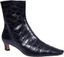 Michael Kors Zwarte Krokodillenprint Leren Enkellaarzen Black Dames - Thumbnail 3