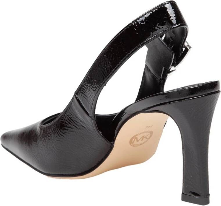 Michael Kors Zwarte Lakleren Slingback Pumps Black Dames