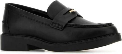 Michael Kors Zwarte Leren Eden Loafers Black Dames