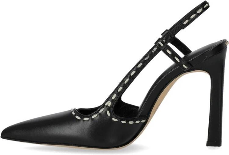 Michael Kors Zwarte leren slingback pump Black Dames