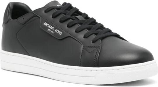 Michael Kors Zwarte leren sneakers amandel teen Black Heren