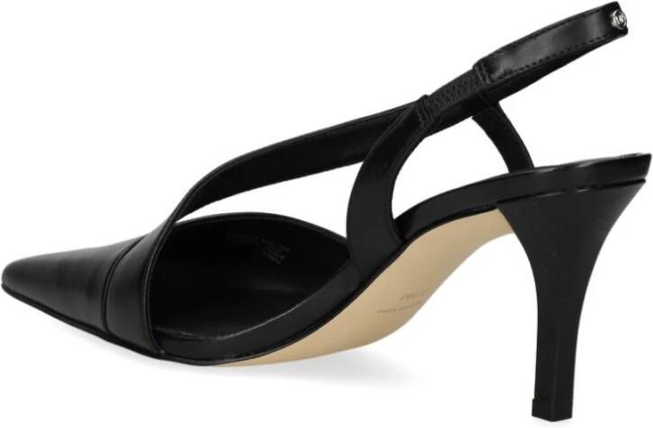 Michael Kors Zwarte Middelhak Kalfsleren Pumps Black Dames