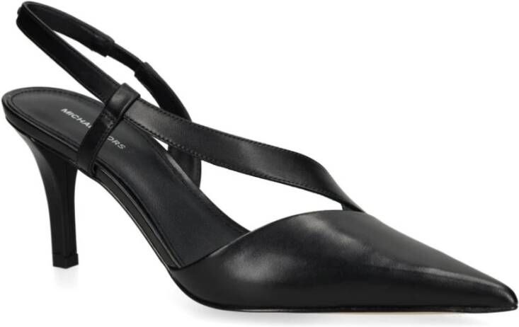 Michael Kors Zwarte Middelhak Kalfsleren Pumps Black Dames