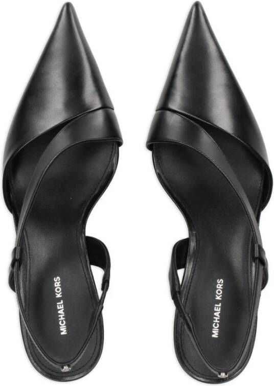 Michael Kors Zwarte Middelhak Kalfsleren Pumps Black Dames