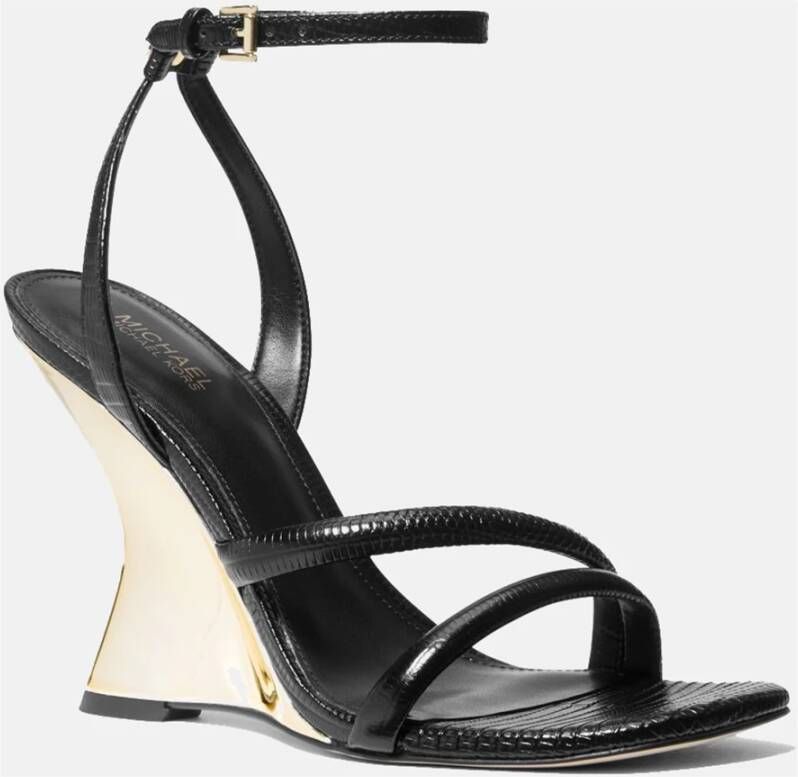 Michael Kors Zwarte Nadina Sleehak Sandalen Black Dames