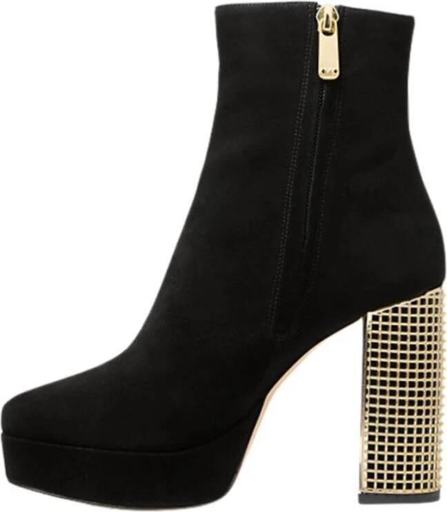 Michael Kors Zwarte Platform Bootie Stijl Black Dames