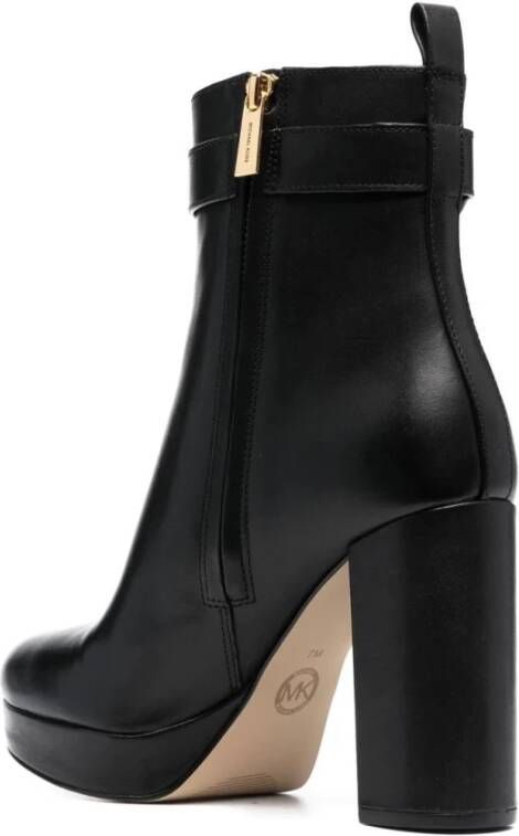 Michael Kors Zwarte Platform Enkellaars Black Dames