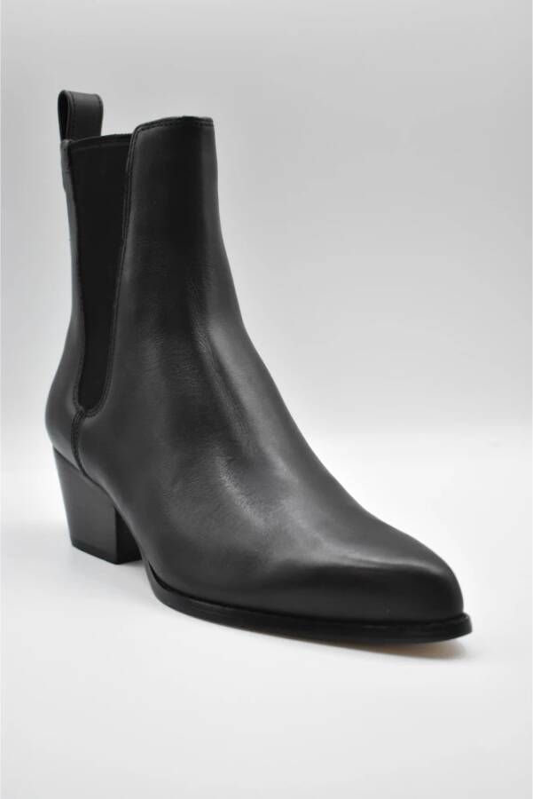 Michael Kors Zwarte platte schoenen Bootie in leer Black Dames