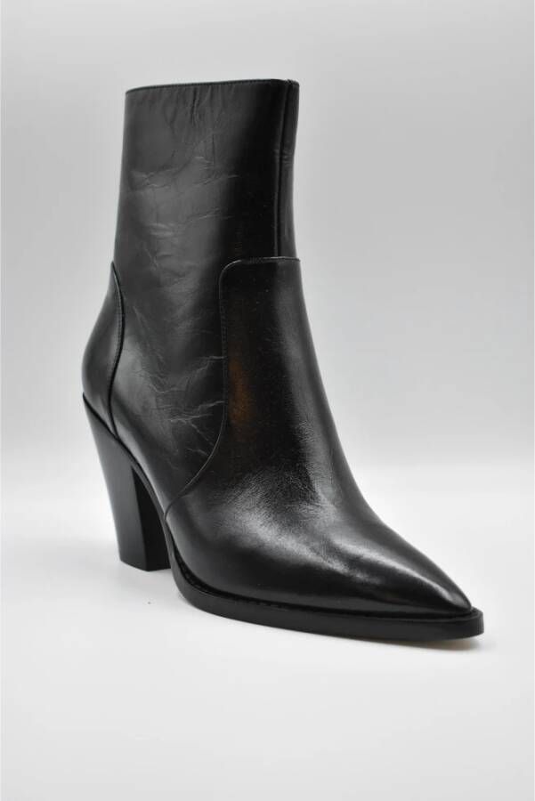 Michael Kors Zwarte platte schoenen Bootie in leer Black Dames