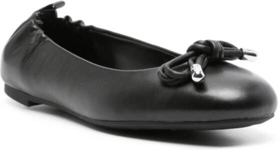 Michael Kors Zwarte platte schoenen met strikdetail Black Dames