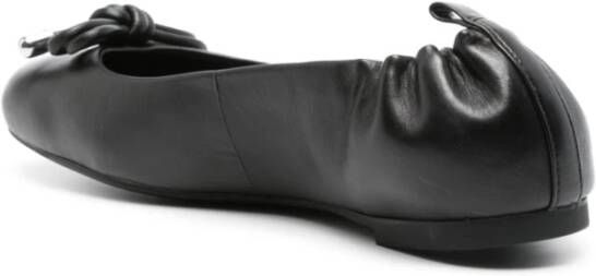 Michael Kors Zwarte platte schoenen met strikdetail Black Dames