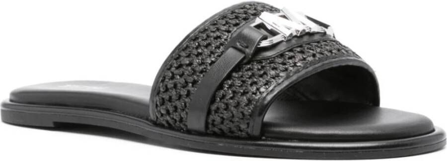 Michael Kors Zwarte Slide Slippers voor Vrouwen Black Dames