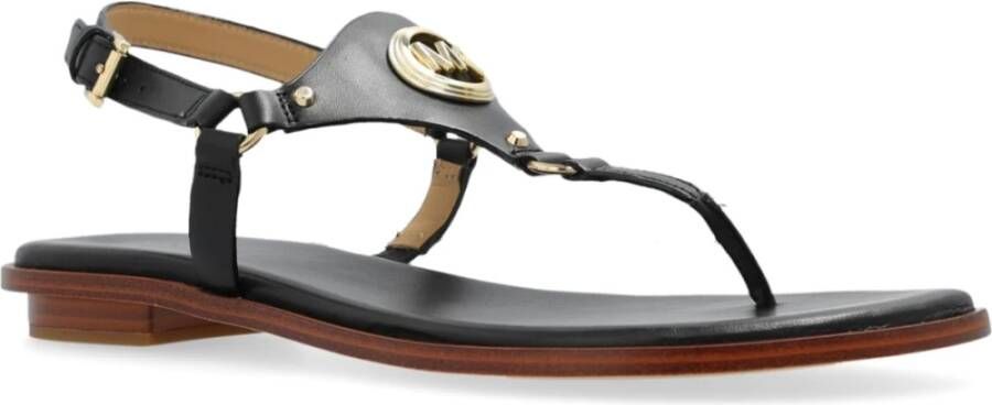 Michael Kors Zwarte String Sandalen voor Vrouwen Black Dames