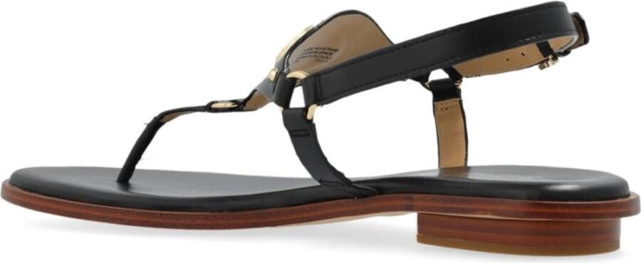 Michael Kors Zwarte String Sandalen voor Vrouwen Black Dames