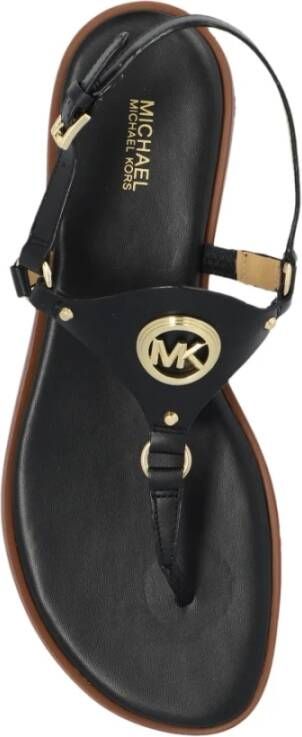 Michael Kors Zwarte String Sandalen voor Vrouwen Black Dames