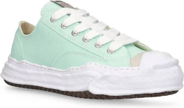 Mihara Yasuhiro Blauwe Lage-Top Canvas Sneakers Green Heren