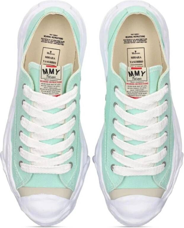 Mihara Yasuhiro Blauwe Lage-Top Canvas Sneakers Green Heren