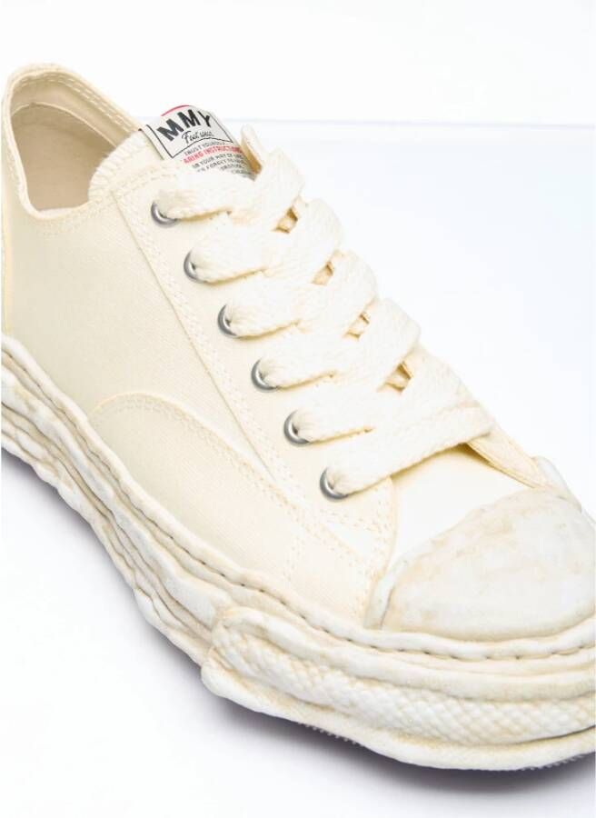 Mihara Yasuhiro Canvas Distressed Sole Sneakers Beige Heren