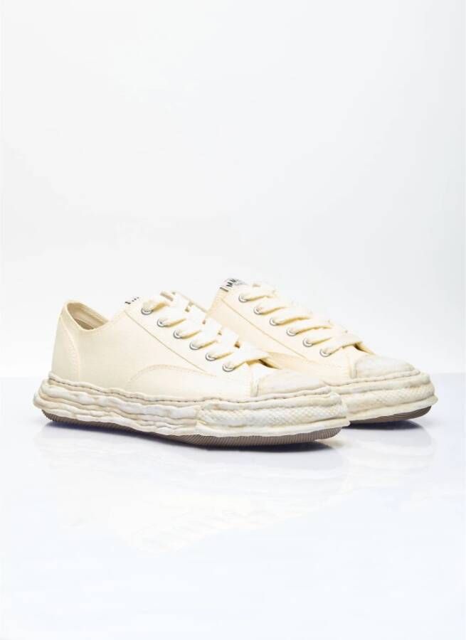 Mihara Yasuhiro Canvas Distressed Sole Sneakers Beige Heren