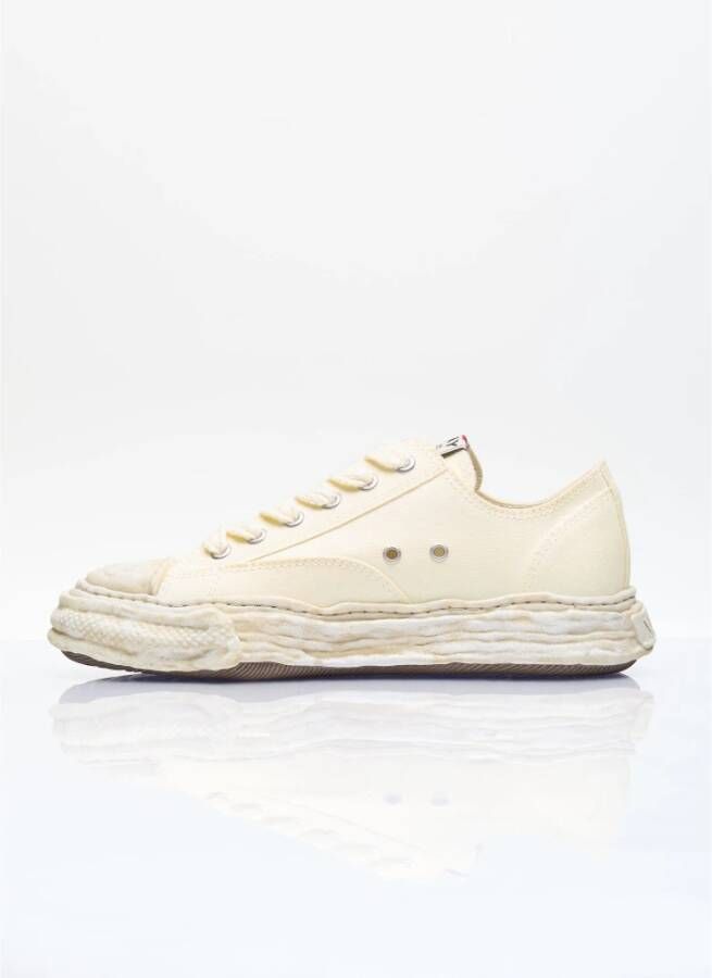 Mihara Yasuhiro Canvas Distressed Sole Sneakers Beige Heren