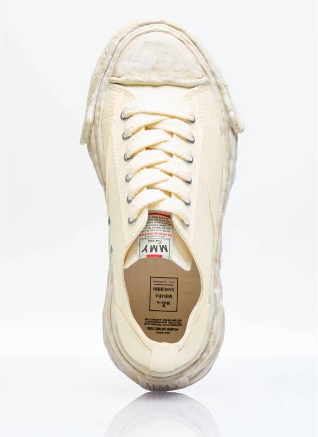 Mihara Yasuhiro Canvas Distressed Sole Sneakers Beige Heren